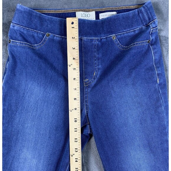 Logo Lori Goldstein Pull On Legging Jegging Size 4P Blue Soft Stretchy - Picture 5 of 6